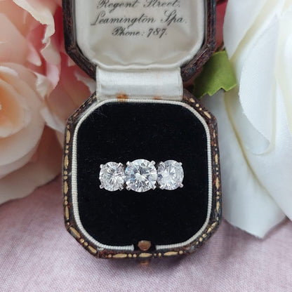 3.41ct Brilliant Cut Diamond Three Stone Ring