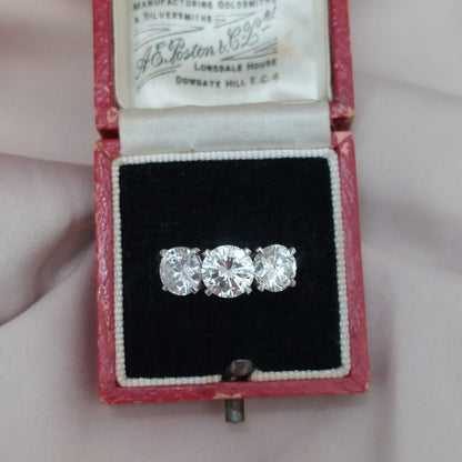 3.41ct Brilliant Cut Diamond Three Stone Ring