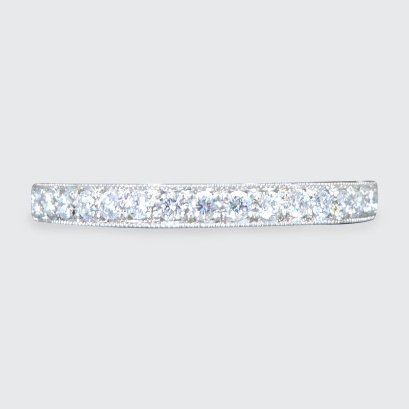 Modern Diamond Channel Set Half Eternity Ring
