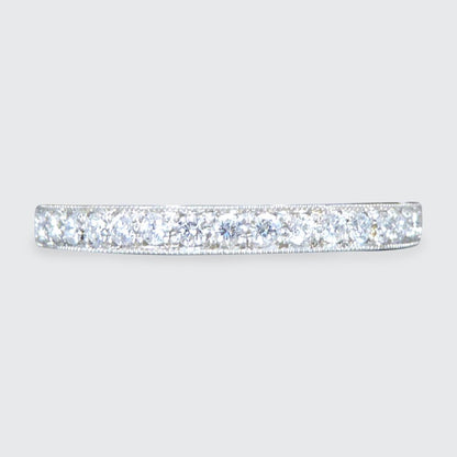 Modern Diamond Channel Set Half Eternity Ring