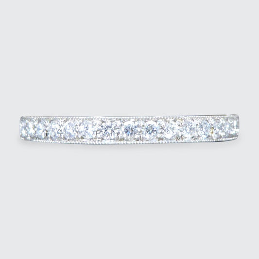 Modern Diamond Channel Set Half Eternity Ring