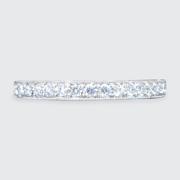Modern Diamond Channel Set Half Eternity Ring