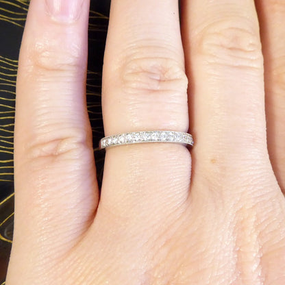 Modern Diamond Channel Set Half Eternity Ring