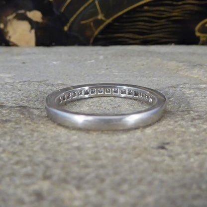 Modern Diamond Channel Set Half Eternity Ring