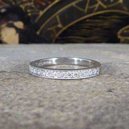 Modern Diamond Channel Set Half Eternity Ring
