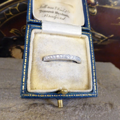 Modern Diamond Channel Set Half Eternity Ring