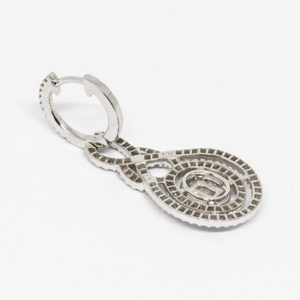 Modern Diamond Gold Drop Earrings