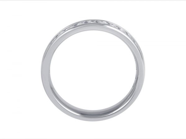 Modern Diamond Half Eternity Wedding Band Ring, 0.54cts, 18ct White Gold