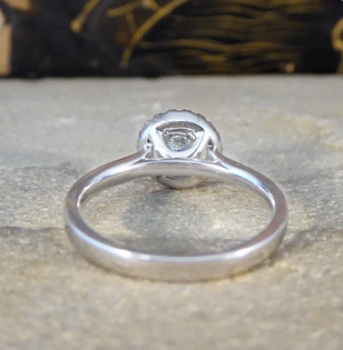 Modern Diamond Halo Wedfit Engagement Ring, 0.68ct