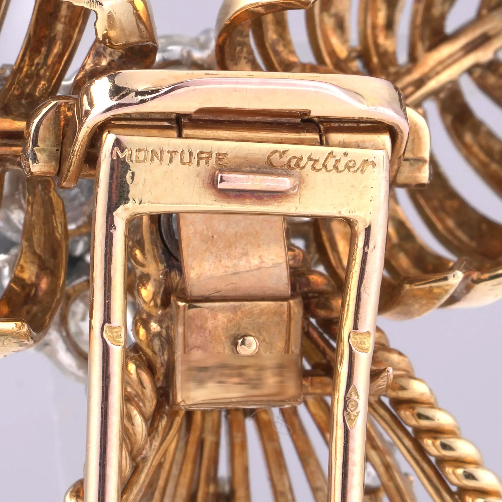 Art Deco Cartier Montres Diamond Bow Brooch, Circa 1930's