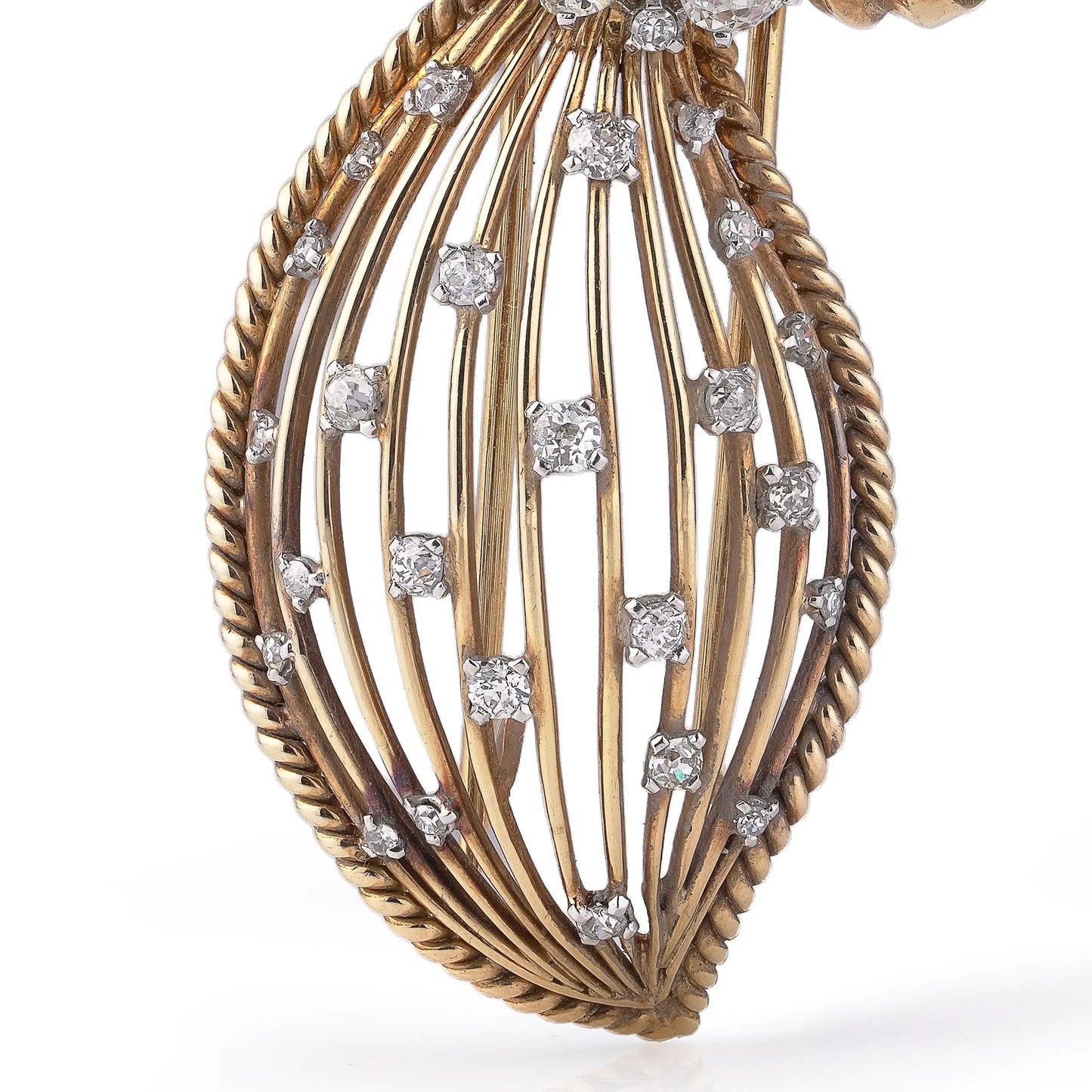 Art Deco Cartier Montres Diamond Bow Brooch, Circa 1930's