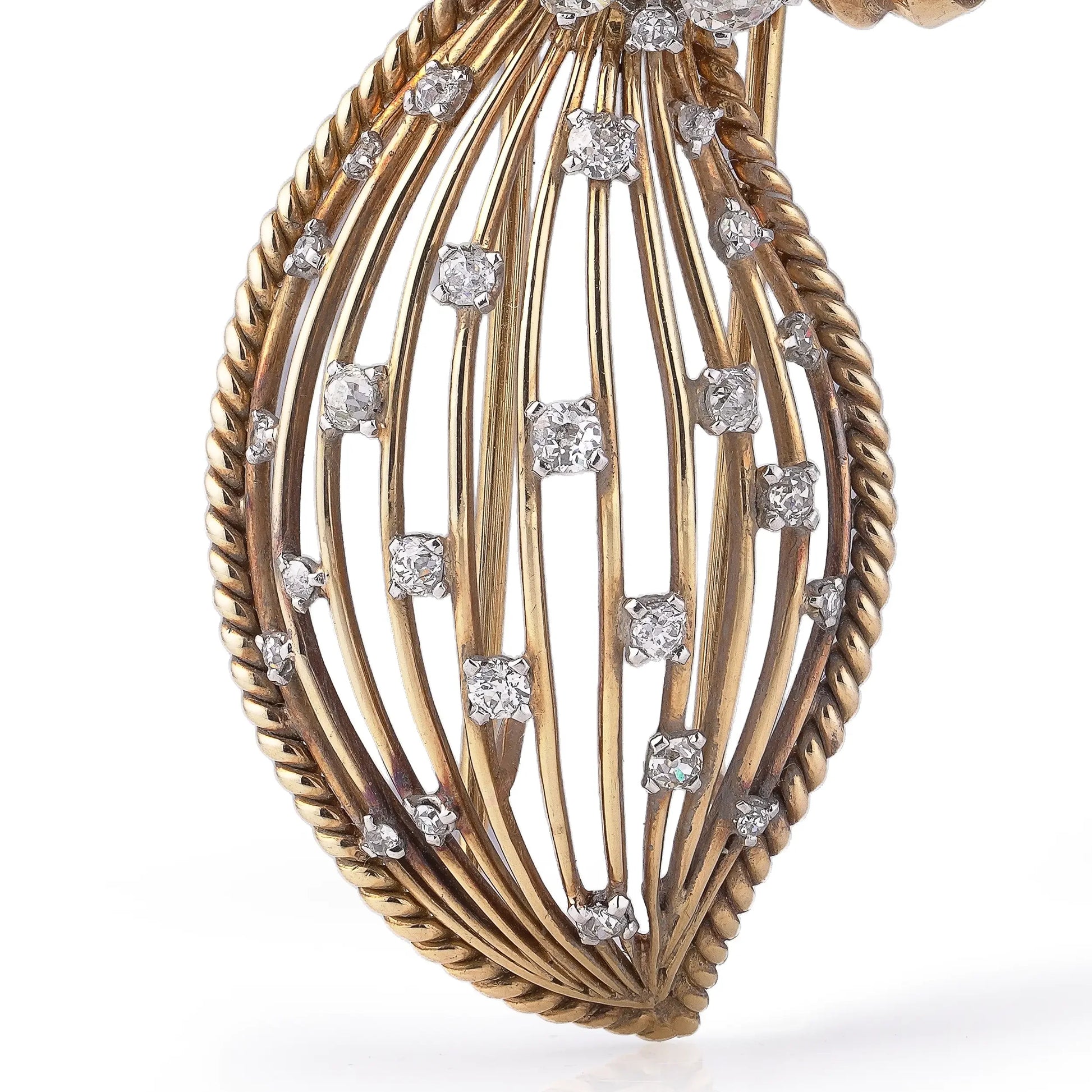 Art Deco Cartier Montres Diamond Bow Brooch, Circa 1930's