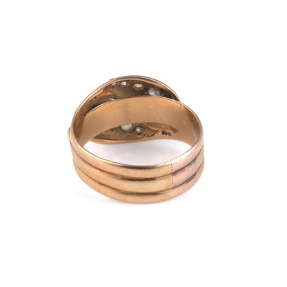 Edwardian Snake Diamond Ring, 18 Carat Gold, Birmingham 1915