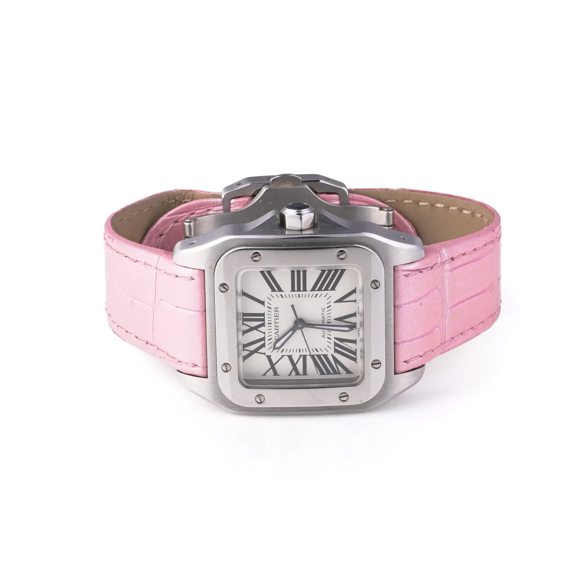 Cartier Santos 100 Mid-Size Automatic Watch Ref. 2878 Full Set 2016