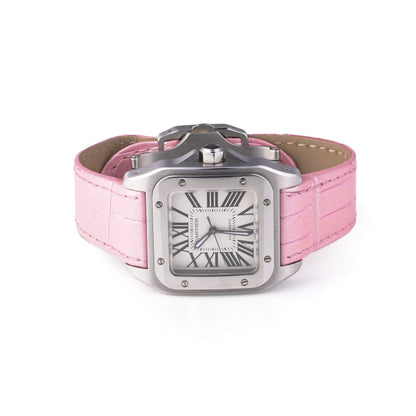 Cartier Santos 100 Mid-Size Automatic Watch Ref. 2878 Full Set 2016