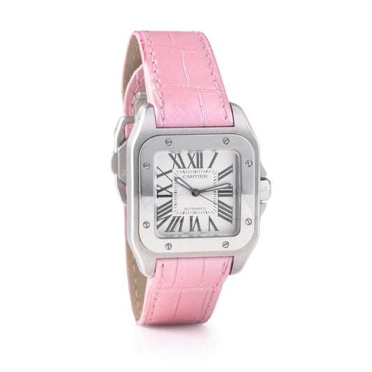 Cartier Santos 100 Mid-Size Automatic Watch Ref. 2878 Full Set 2016