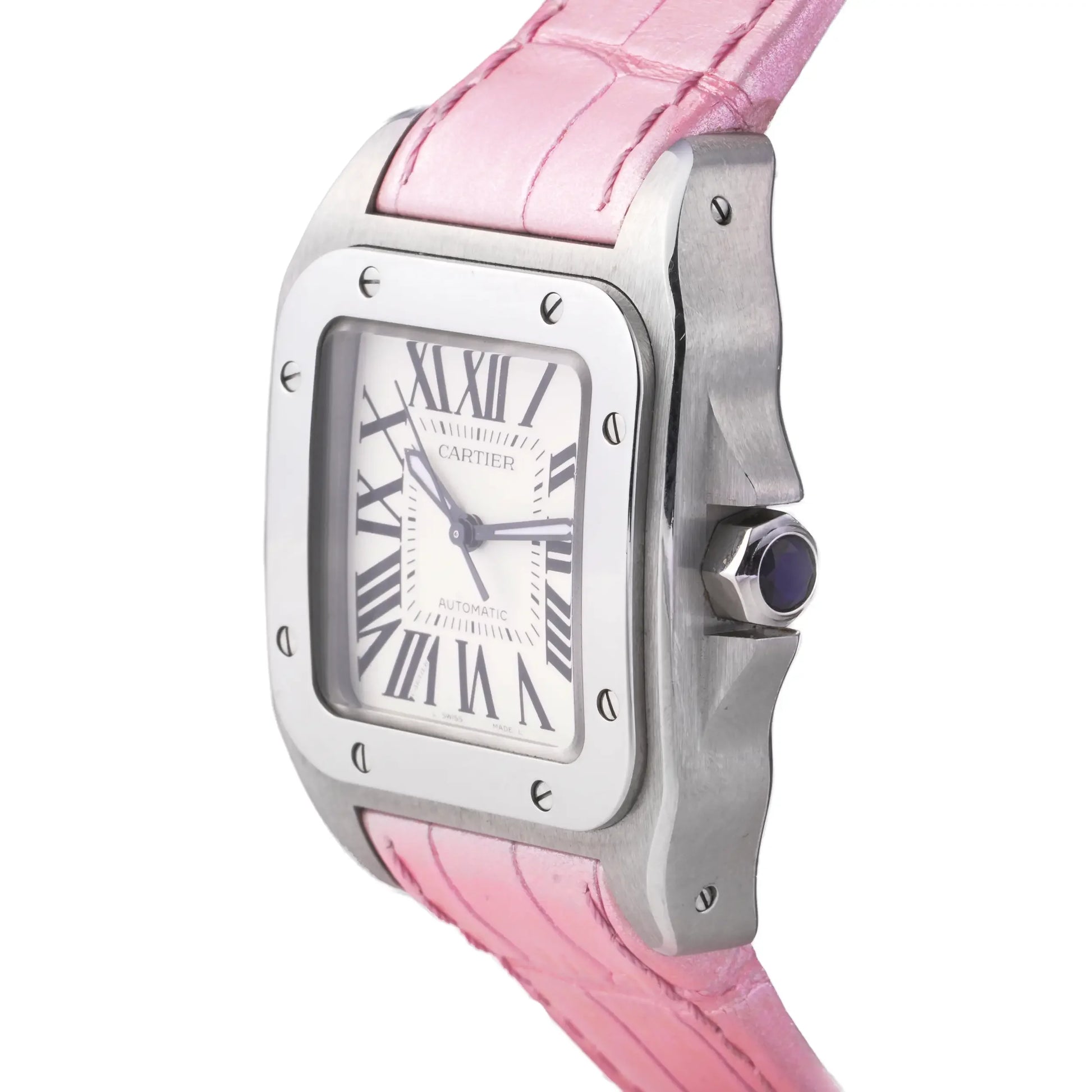 Cartier Santos 100 Mid-Size Automatic Watch Ref. 2878 Full Set 2016