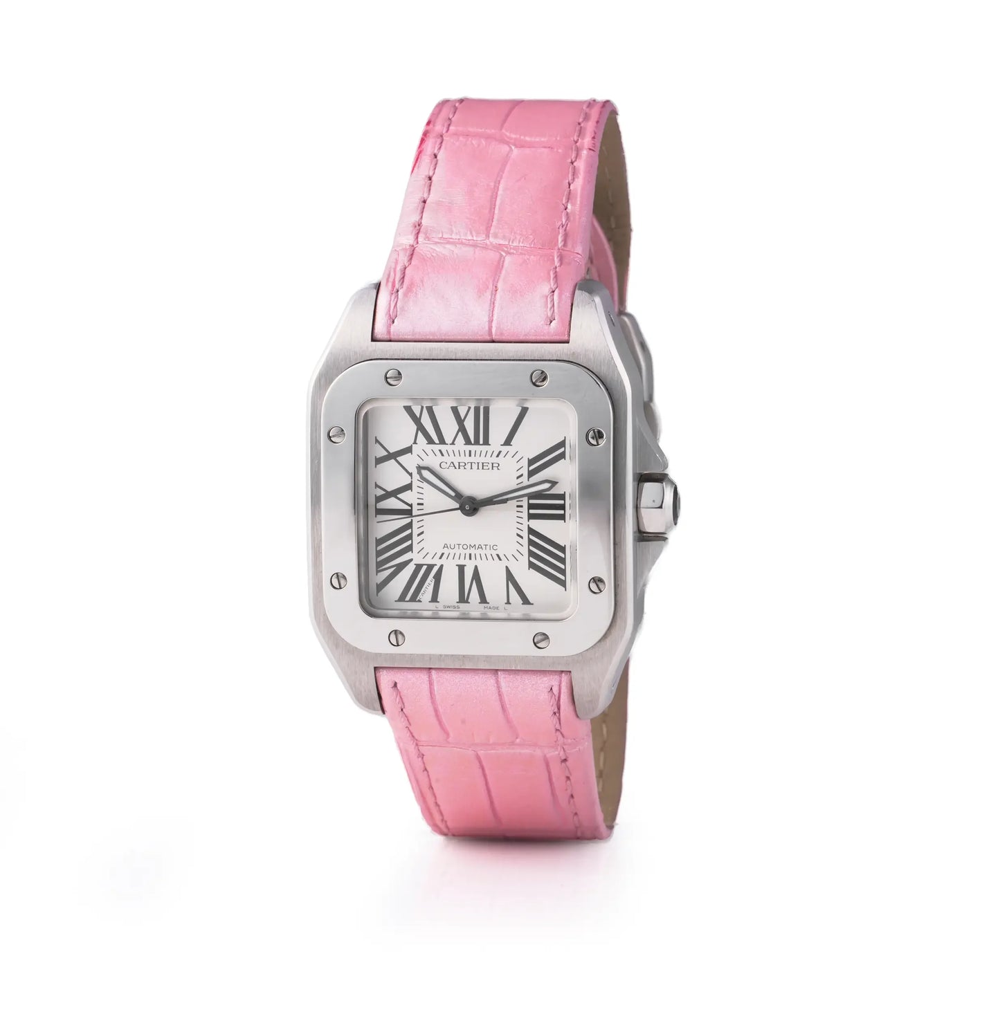 Cartier Santos 100 Mid-Size Automatic Watch Ref. 2878 Full Set 2016
