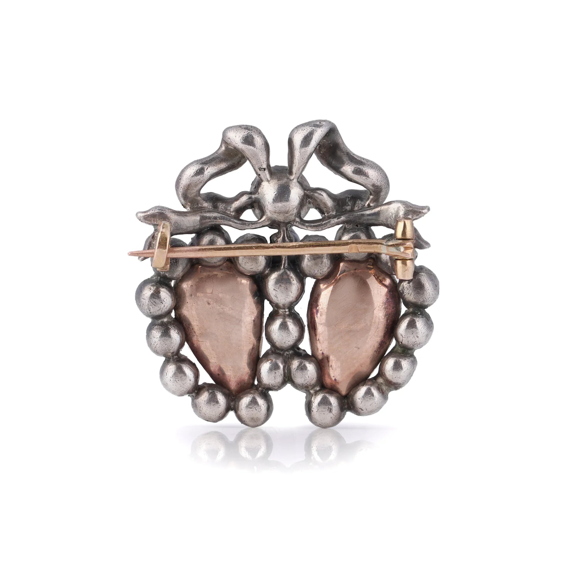 Early Victorian Garnet And Rose-Cut Diamond Brooch (c.1850)