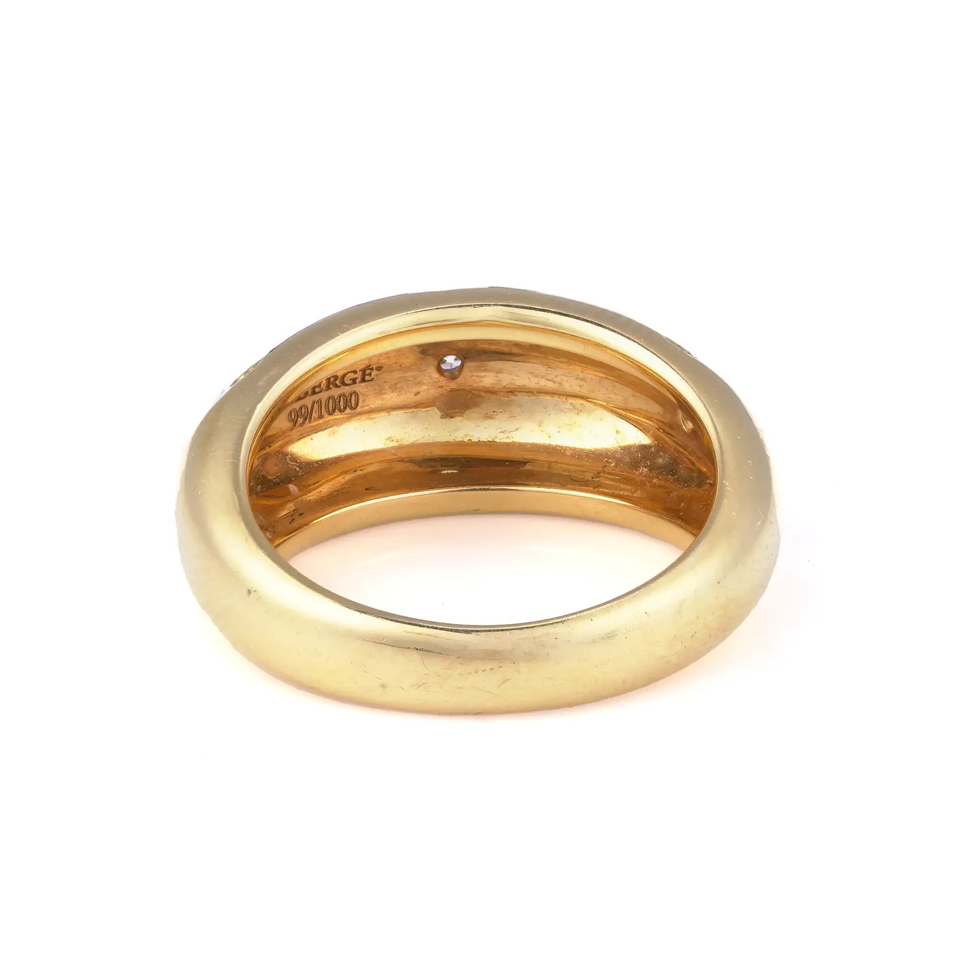 Faberge Limited Edition Diamond And Red Enamel Gold Ring With Box & Papers