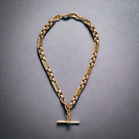 Antique Albert Chain necklace in 9 carat gold
