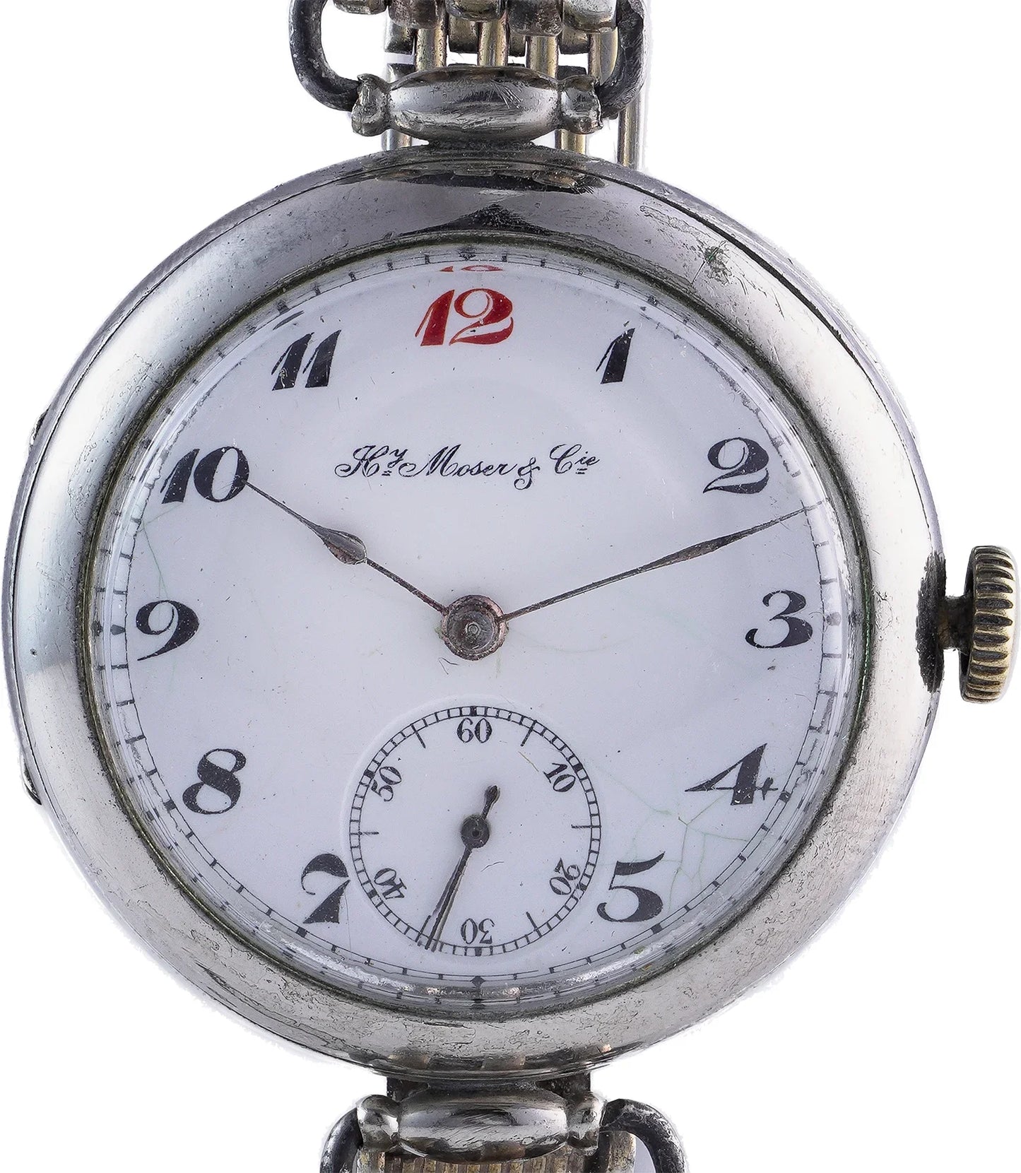 H. Moser & Cie x Alexander Fuld Russian Jubilee Silver Wristwatch (c. 1913)