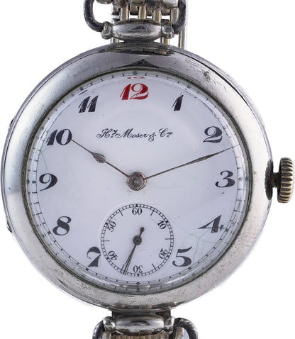 H. Moser & Cie x Alexander Fuld Russian Jubilee Silver Wristwatch (c. 1913)