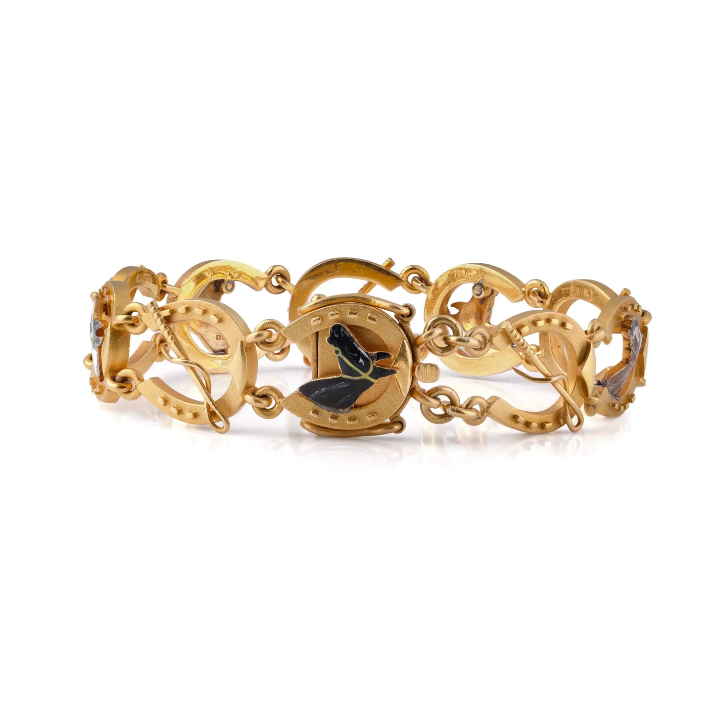 Victorian 22 Carat Gold Horse Motif Bracelet – Birmingham 1899