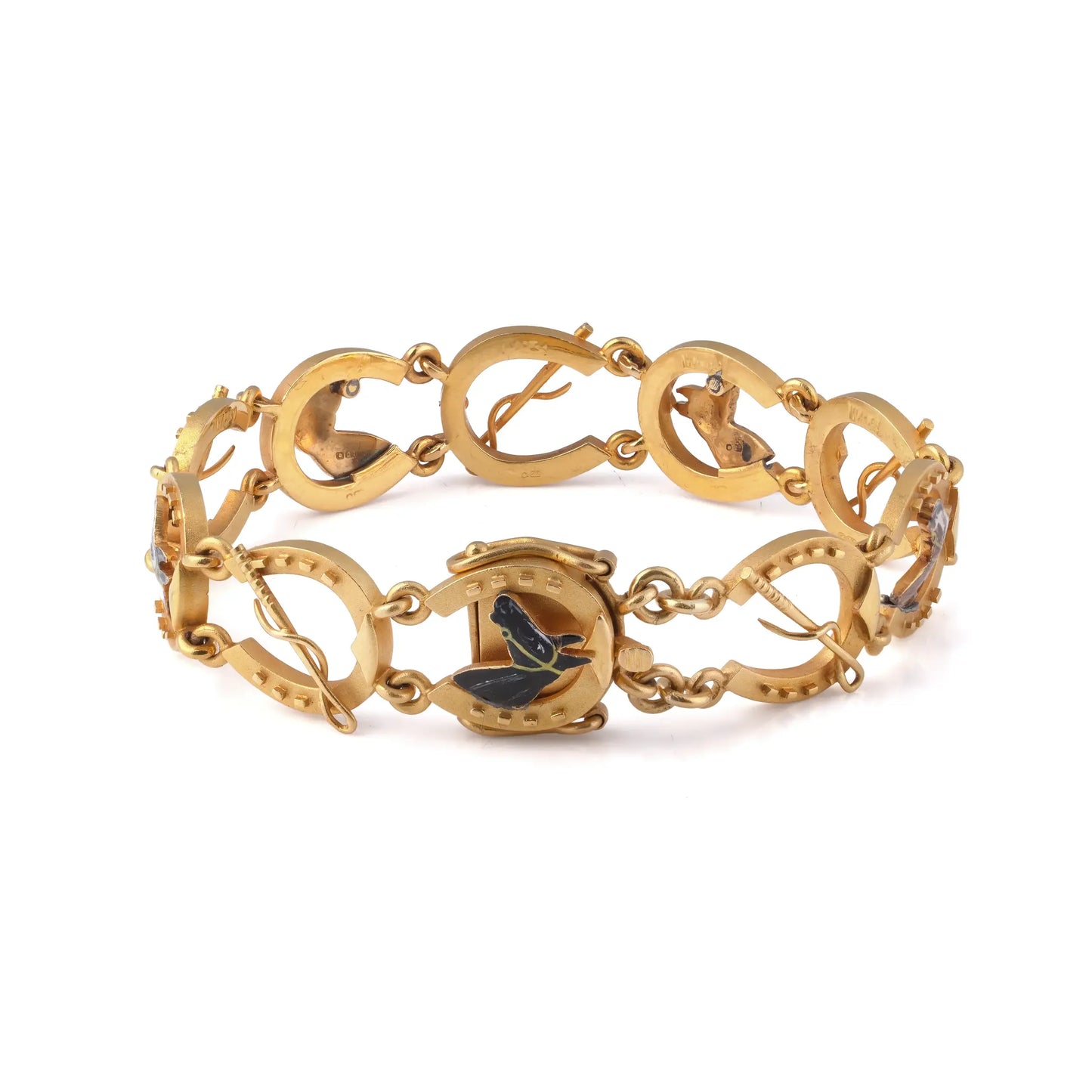 Victorian 22 Carat Gold Horse Motif Bracelet – Birmingham 1899