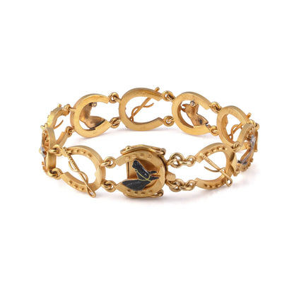 Victorian 22 Carat Gold Horse Motif Bracelet – Birmingham 1899