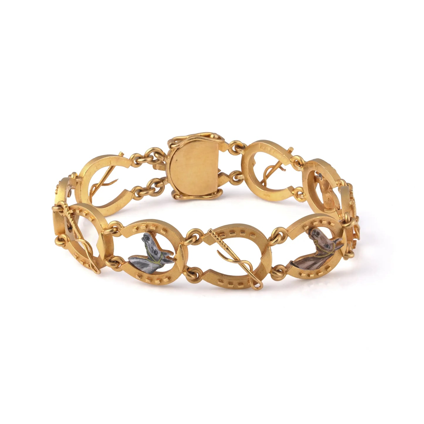 Victorian 22 Carat Gold Horse Motif Bracelet – Birmingham 1899