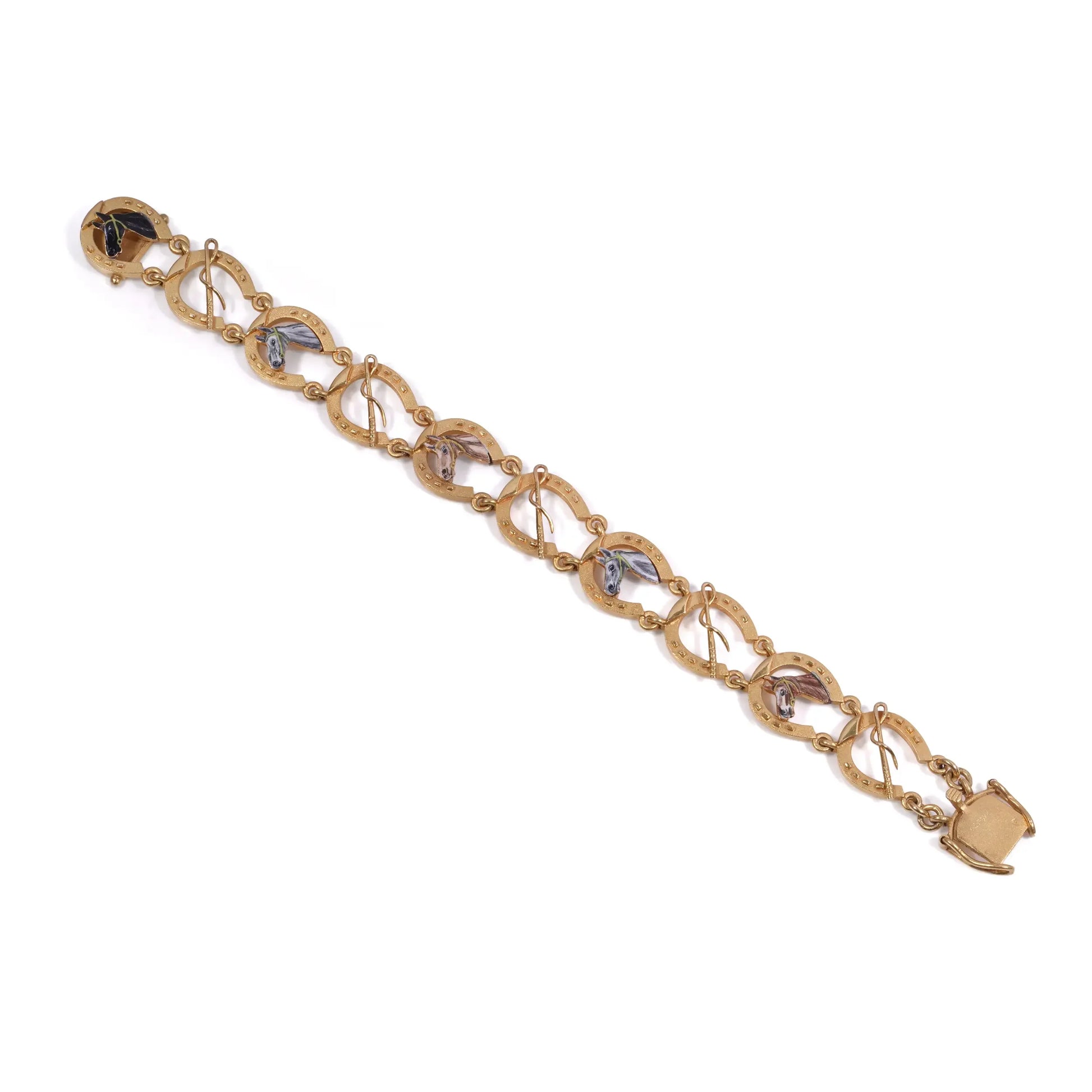 Victorian 22 Carat Gold Horse Motif Bracelet – Birmingham 1899