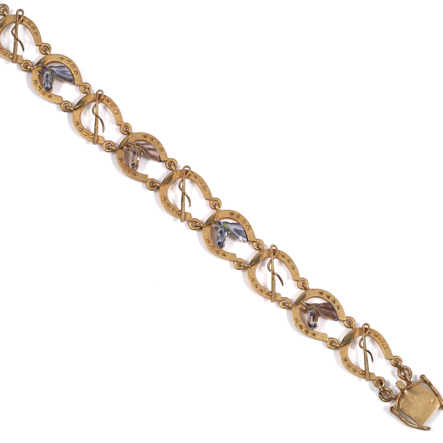 Victorian 22 Carat Gold Horse Motif Bracelet – Birmingham 1899