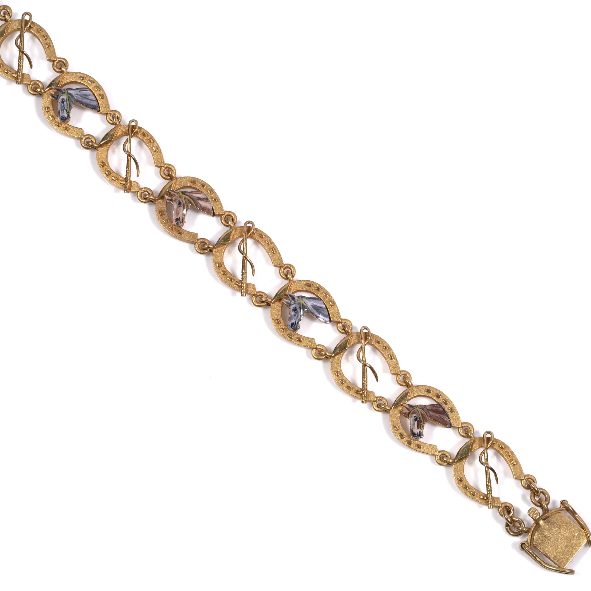 Victorian 22 Carat Gold Horse Motif Bracelet – Birmingham 1899