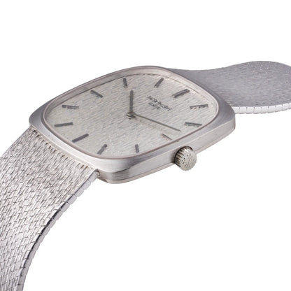 Vintage Patek Philippe Wristwatch 18 Carat White Gold, Circa 1980's