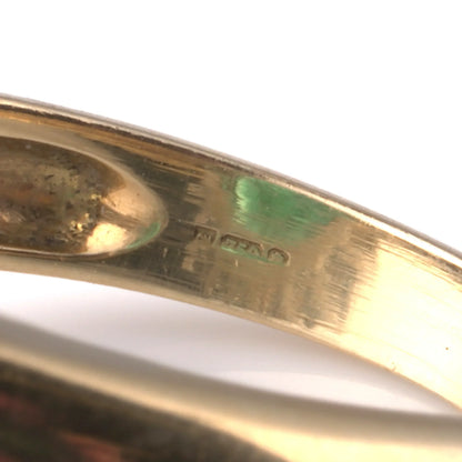 Vintage 18 Carat Gold Cluster Ring With 6 ct Natural Emerald And Diamonds