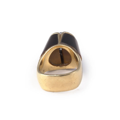 Vintage Kutchinsky Tiger’s Eye And Diamond Ring 1970's