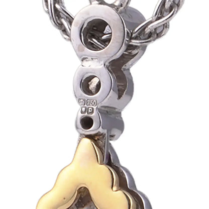Vintage 18 Carat White Gold Amethyst And Diamond Pendant Necklace