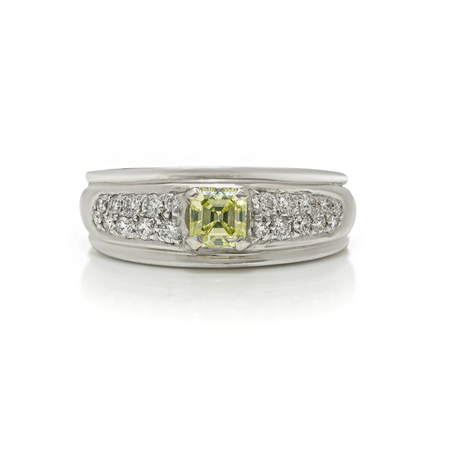 Boucheron Fancy Yellow Diamond and White Diamond Band Ring