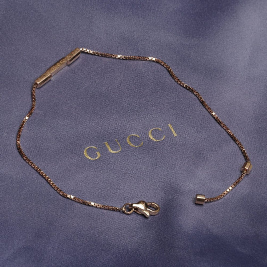 Gucci Link to Love Bracelet in 18kt Gold with ‘Gucci’ Bar