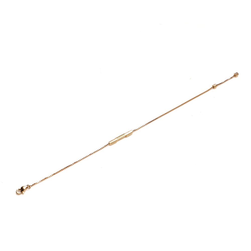Gucci Link to Love Bracelet in 18kt Gold with ‘Gucci’ Bar