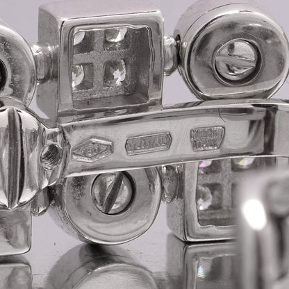 Bvlgari ‘Lucea’ 18 Carat White Gold Diamond Drop Earrings