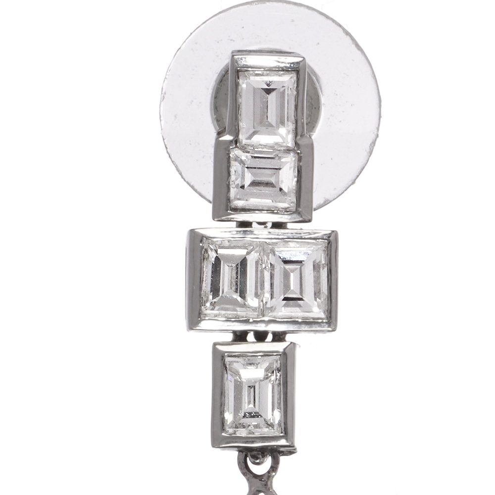 Platinum Drop Earrings With 18.25 Carats Carved Emeralds And Diamonds