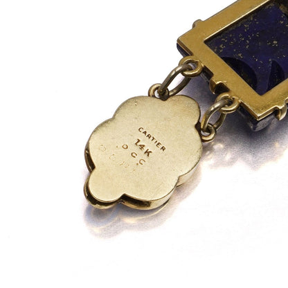 Cartier Art Deco Lapis, Enamel And Seed Pearl Bracelet In 14 Carat Yellow Gold