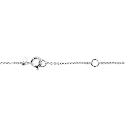 Onyx and Diamond Cluster Pendant Necklace in 14ct White Gold