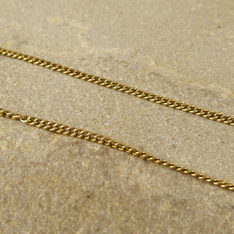 Antique Edwardian Long Gold Black Opal Necklace