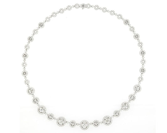 Fine 8.94ct Diamond Set Necklace, 18ct White Gold