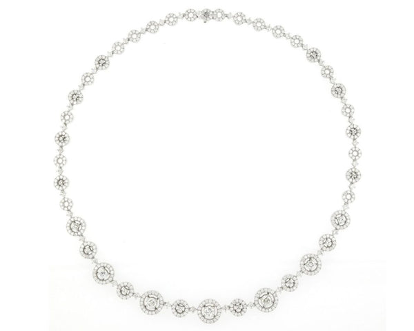 Fine 8.94ct Diamond Set Necklace, 18ct White Gold