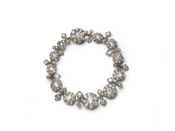 Antique Victorian Diamond Cluster Bracelet