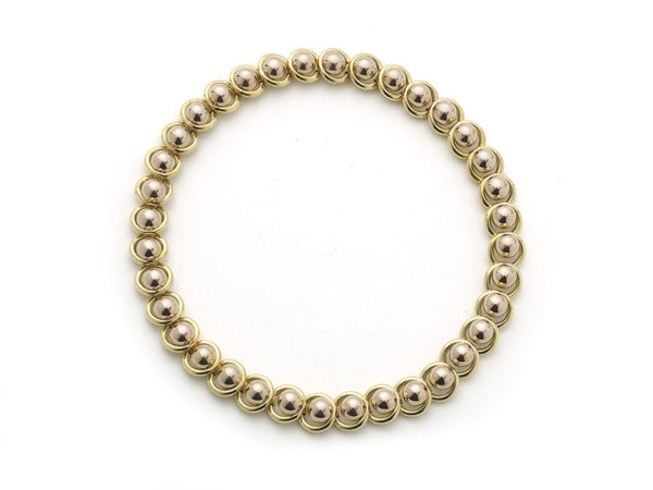 Antique Austrian 18 Carat Gold Ball and Circle Necklace